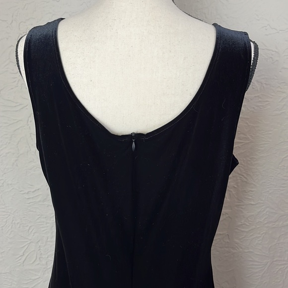 Crimson Velvet Dress And Beaded Jacket Set - Picture 9 of 14